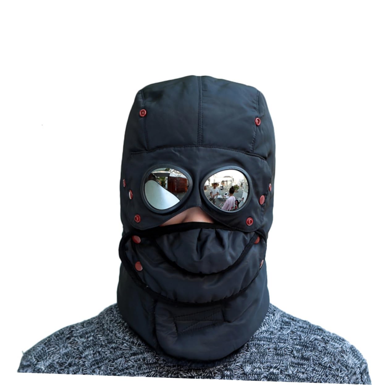 COLLBATH Thickened Ski Mask for Windproof Balaclava Cap Warm Cap for Outdoor Activities Skiing Cycling Black
