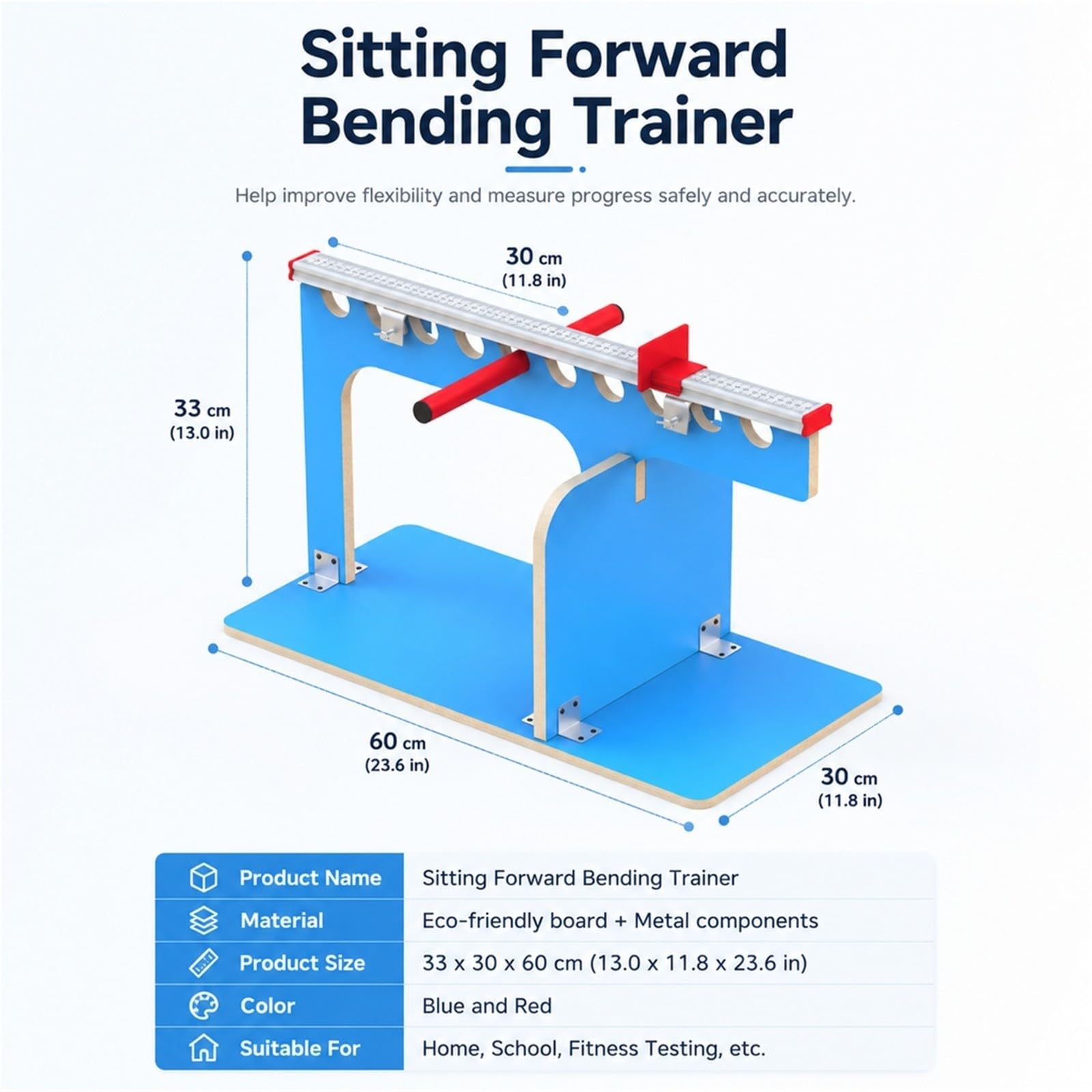 Strumento 2 in 1 per il test di flessibilità seduti & allenatore stretching
