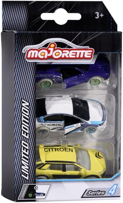 Dickie Majorette 212054015 Limited Edition Glow In The Dark 4 Miniature Die Cast Vehicles Set Of 3, Tank, in, 7.5 cm
