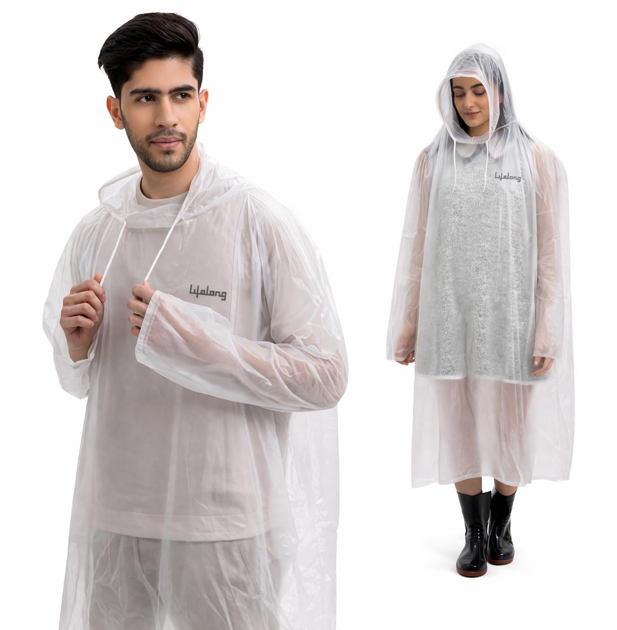 Lifelong Waterproof Unisex Rain Coat Hooded Full Sleeves Outdoor Men, Women, Boys & Girls Rainwear Poncho Raincoat for Camping, Hiking & Travelling (1Pc) Lifelong Waterproof Unisex Rain Coat Hooded Full Sleeves Outdoor Men, Women, Boys & Girls Rainwear Poncho Raincoat for Camping, Hiking & Travelling (1Pc)