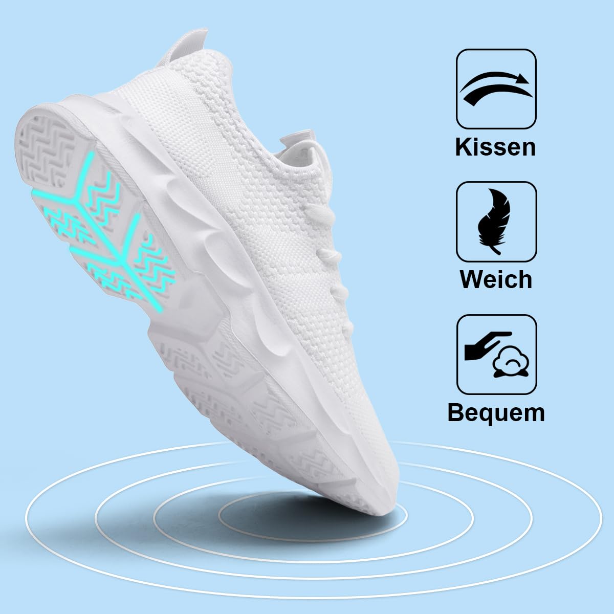 DLWKIPV Damskie buty do biegania, buty do biegania, tenisówki, damskie buty trekkingowe, oddychające, lekkie, antypoślizgowe