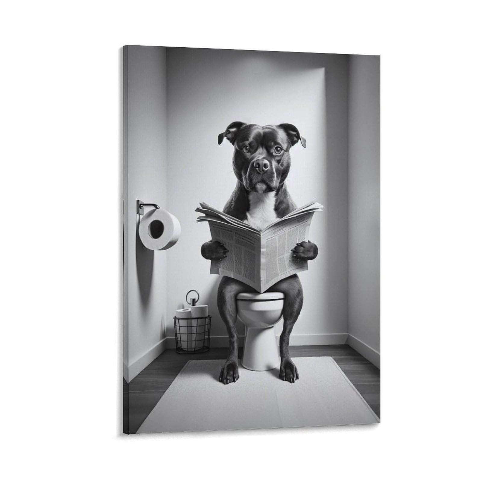 GQVCJSW Staffordshire Bull Terrier,Bathroom Art Poster Canvas Poster Bedroom Decor Landscape Office Room Decor Gift 08x12inch(20x30cm)