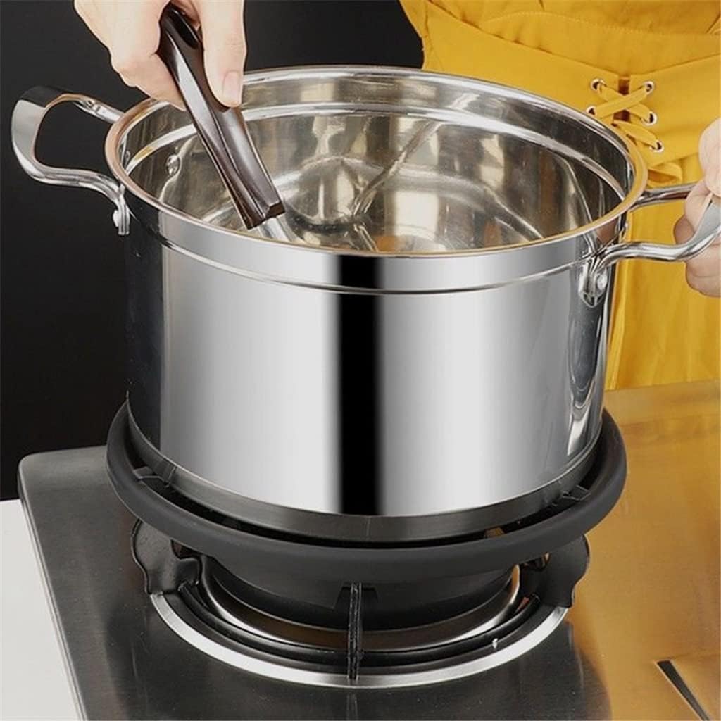 JSEIAJB Wok Ring/Non Slip Black Cast Iron Stove Trivets for Kitchen Wok Support Cooktop Range Pan Holder Stand