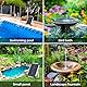 Solar Teichpumpe 5W, 170L/h Solar Springbrunnen, Solar Brunnenpumpen mit 1M Wasserleitung DIY, 9 Düsen, 3,25M Kabellänge, Solar Wasserpumpe, für Garten Teich Brunnen Wasserfall Pool