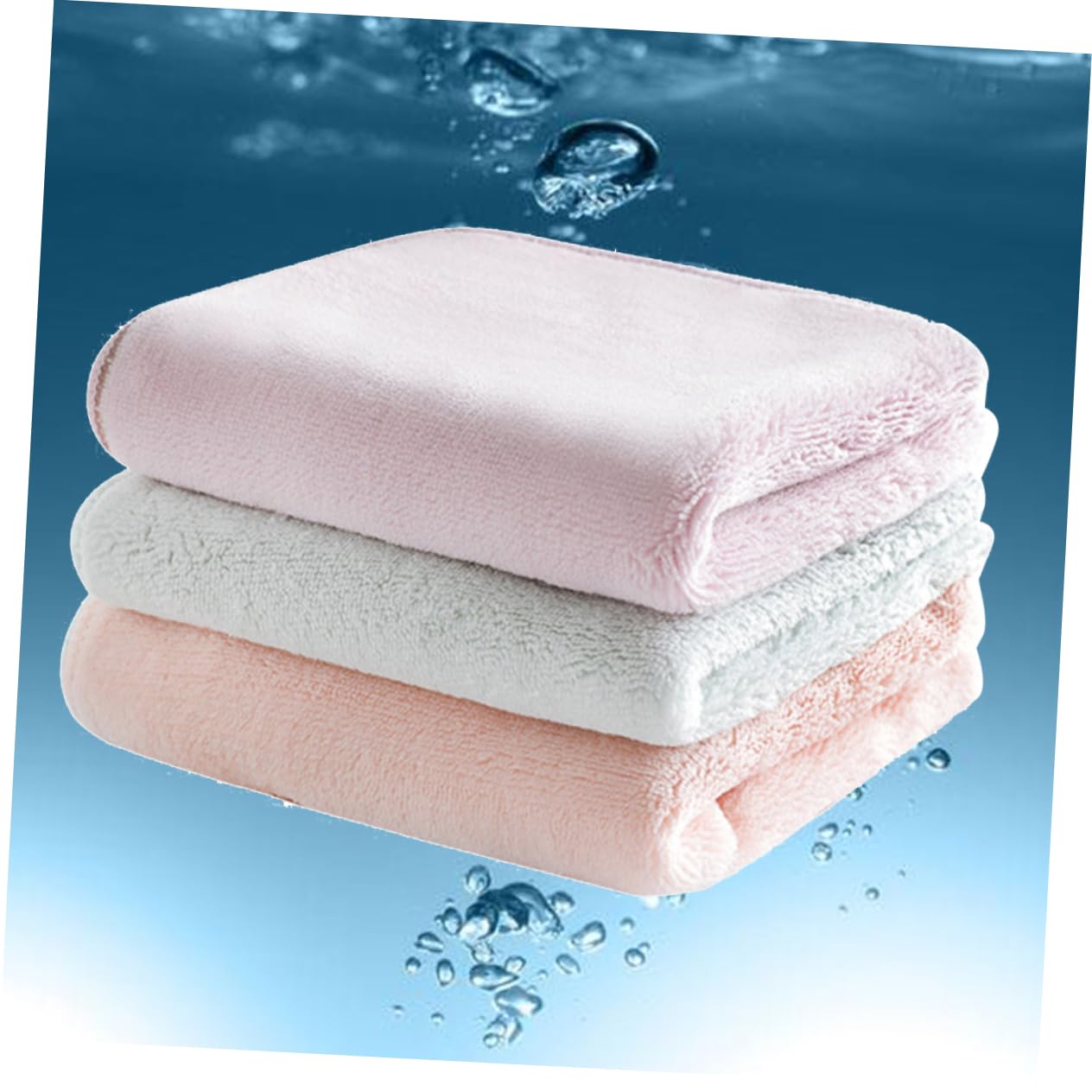 3 Series Paños De Limpieza Absorbentes Y Antigrasa Microfibra De Doble Cara Colores Pastel Rosa Verde 3 Piezas*3