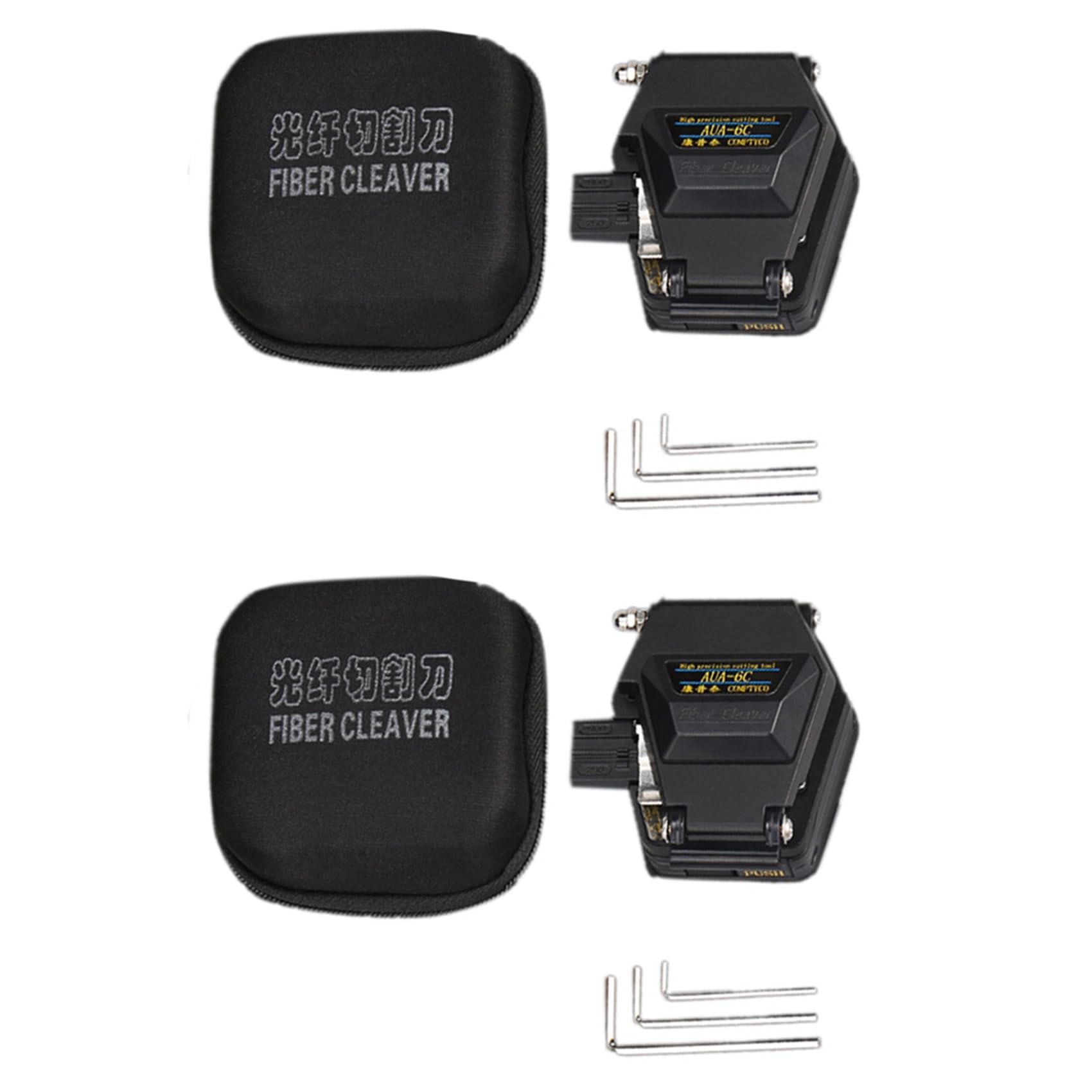 Jnchdghwa Black 2X Fiber Cleaver -6C Cable Cutting Knife Fttt Fiber Optic Knife Tools Cutter High Cleavers 16 Blade