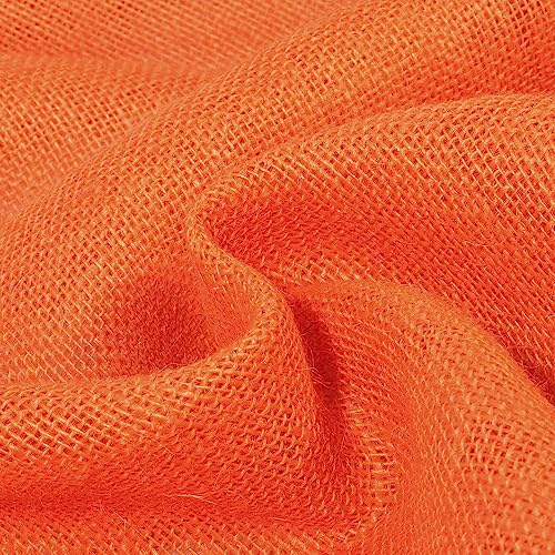 Toile de Jute uni Orange - Par 50 cm