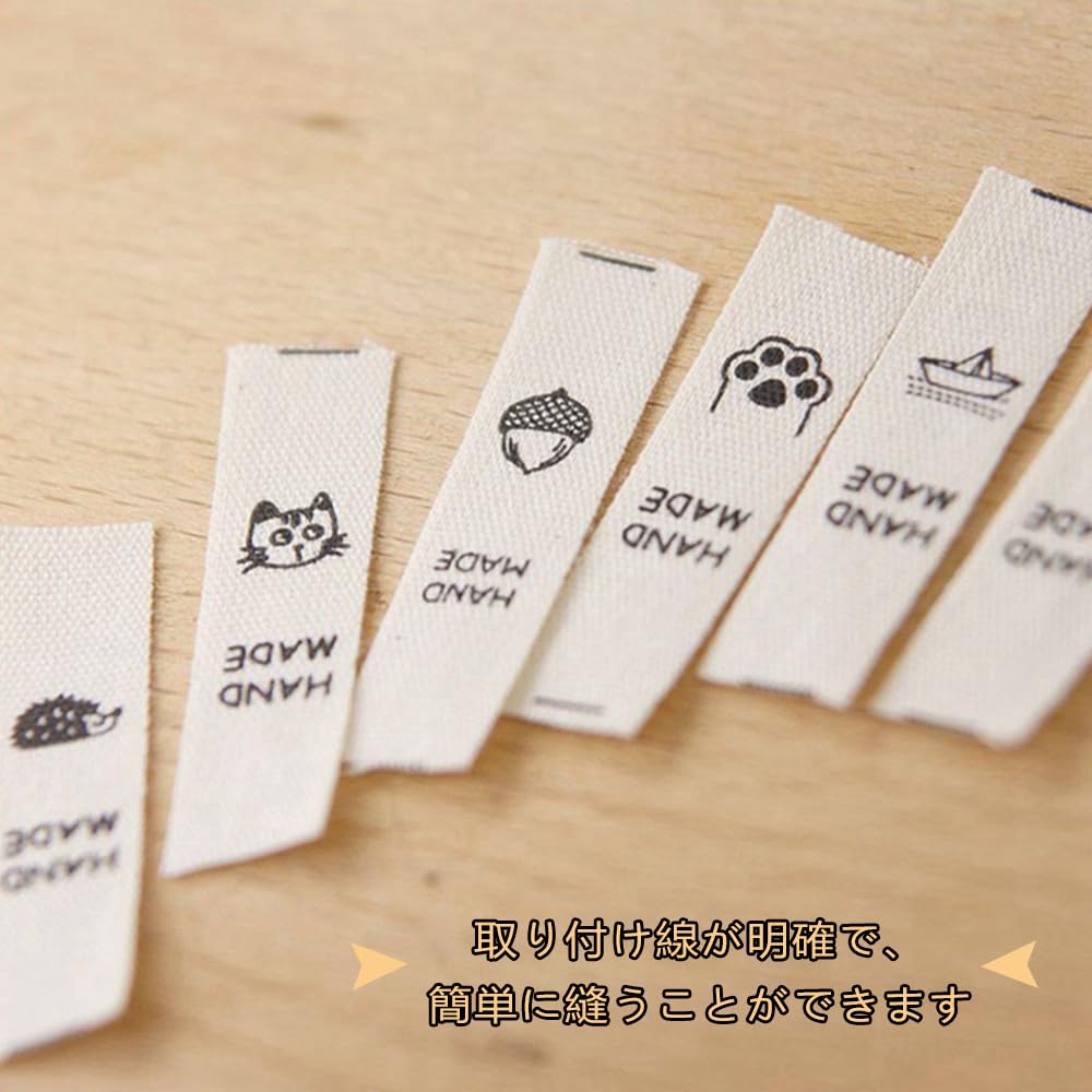 衣類　手芸用タグ Amazon | ハンドメイド用タグ 綿布タグ ハンドメイド 服飾補助材料