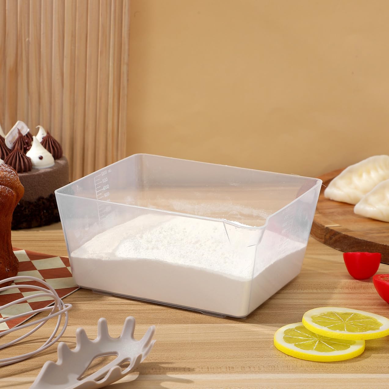 Digital Scale Bowl and Weighing Pan 1200Ml Plastic Measuring Dish Lightweight Reusable Accurate Food Weighing Tray for Kitchen Cooking and Baking Accessories 2Pcs