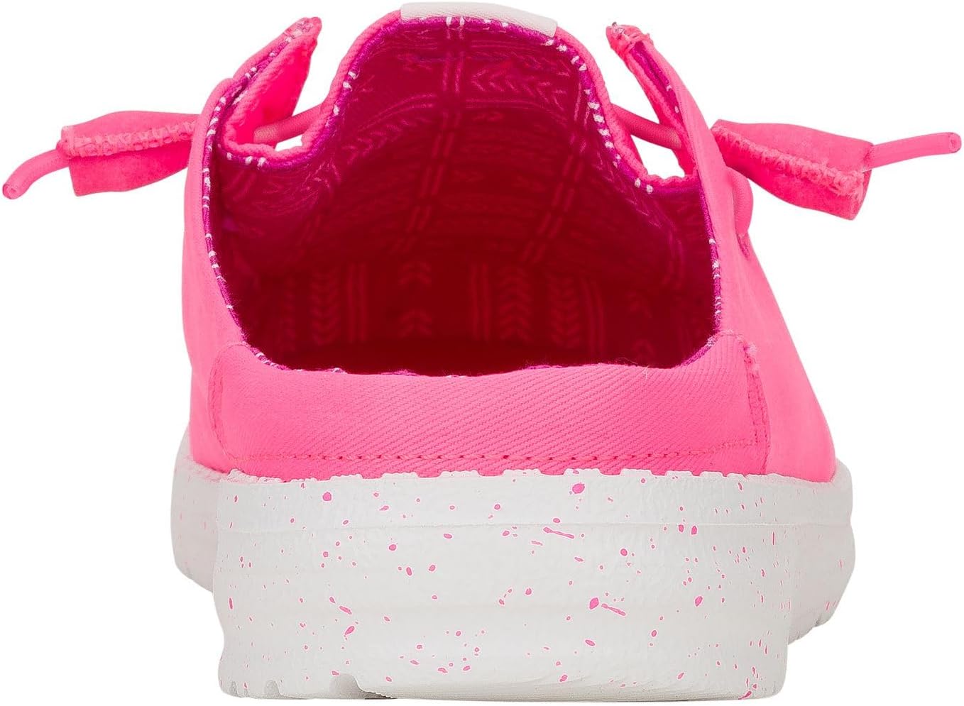 HEYDUDE Wendy Slip Stretch Canvas Neon Pink Size 8, Women’s Shoes, Slip-on Mules, Comfortable & Light-Weight - Image 5