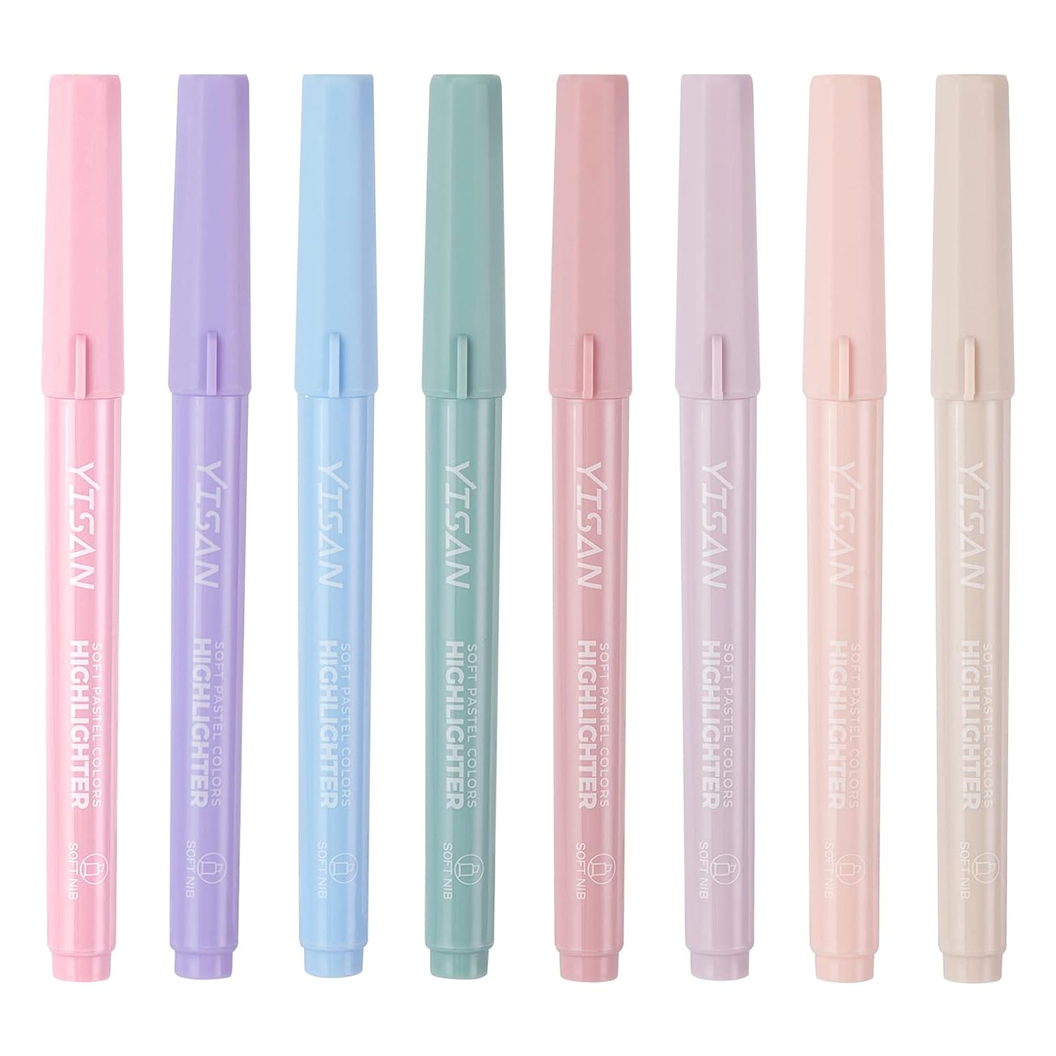 YISAN 70245 Pastel Highlighter Set, Bible Marker for Identification Marker, Colouring for Thin