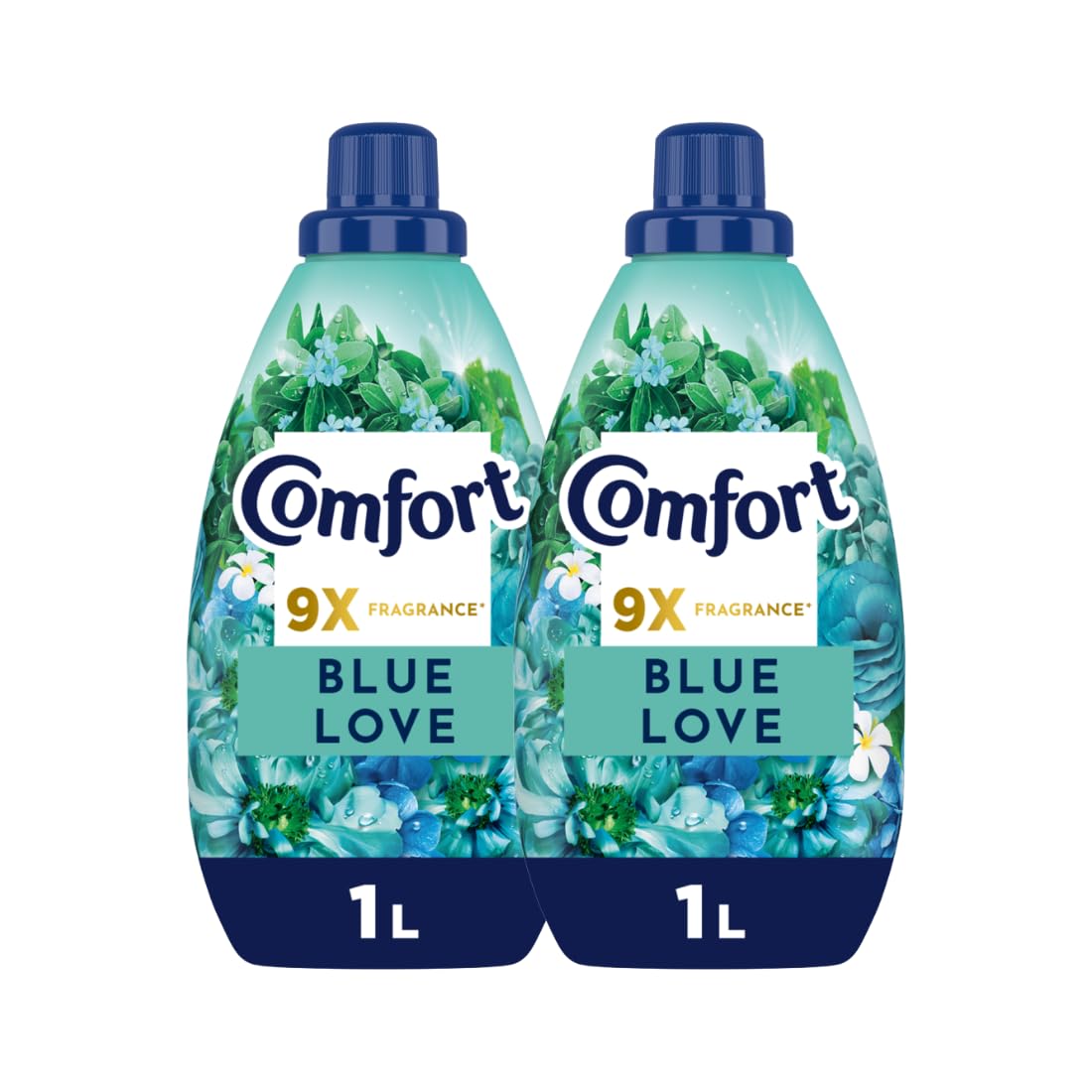 Concentrate Fabric Softener, Blue Love, 9x fragrance, 1L x 2,Packaging may vary