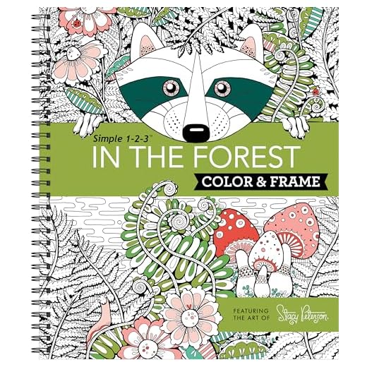 Color & Frame - In the Forest (Adult Coloring Book)