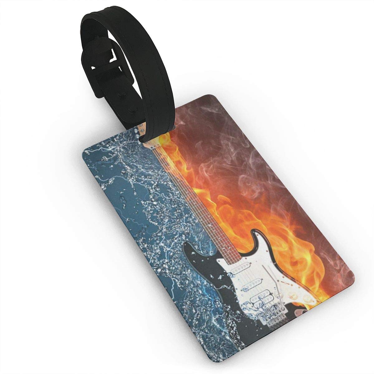 Buy Luggage Tags Guitar In Flame And Water Marvellous Travel Name Tag