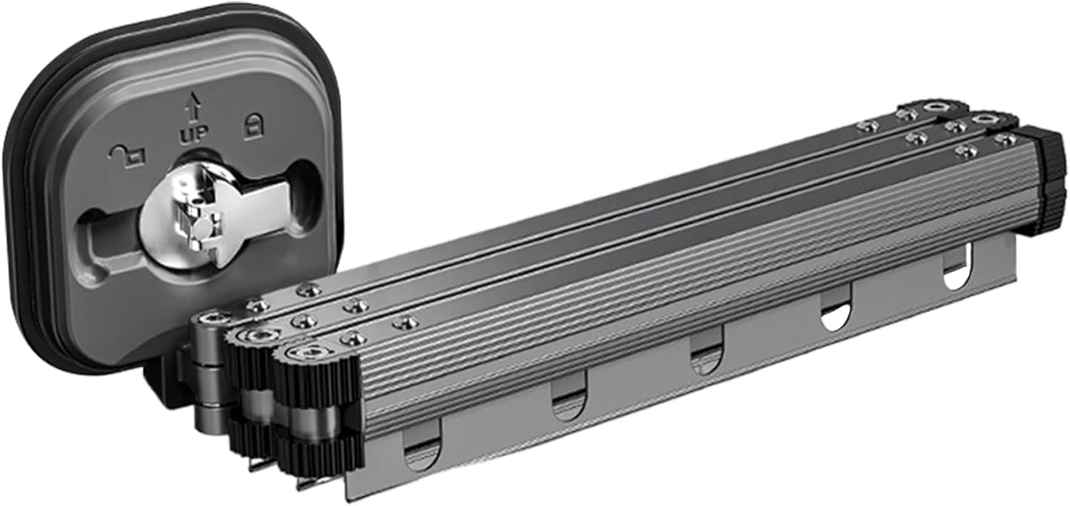 Wall Mounted Drying Rack with Suction Cup, Tri-Collapsible Drying Rack, Retractable Laundry Clothes Drying Rack with 15 Hooks, Aluminum Wall Airer,3 Fold