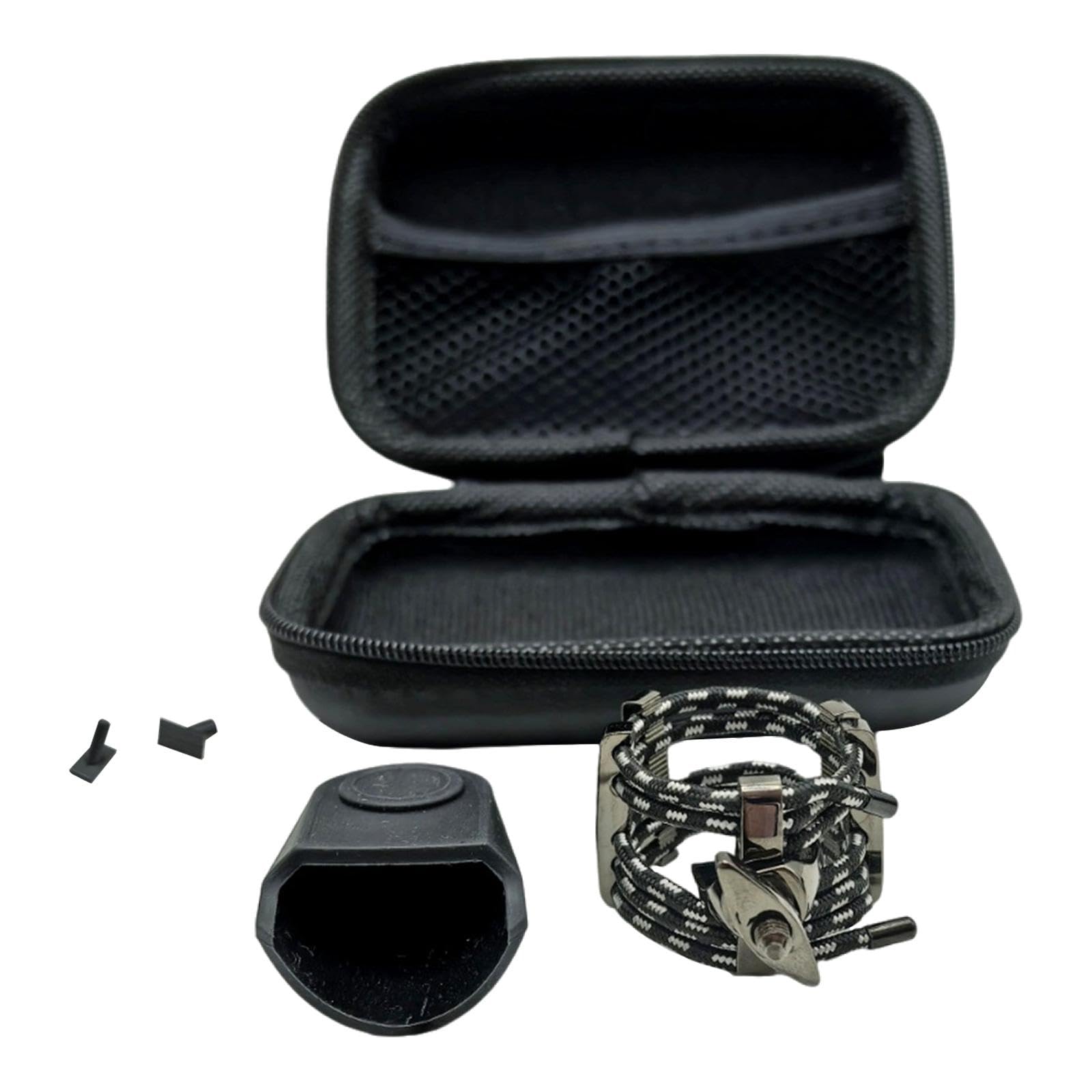 Boquilla Abrazadera para Clarinetes Y Saxofones Accesorio Metálico Reforzado Instalación Rápida Adecuada para Ensayos Agrupaciones Musicales, Saxo Tenor Negro