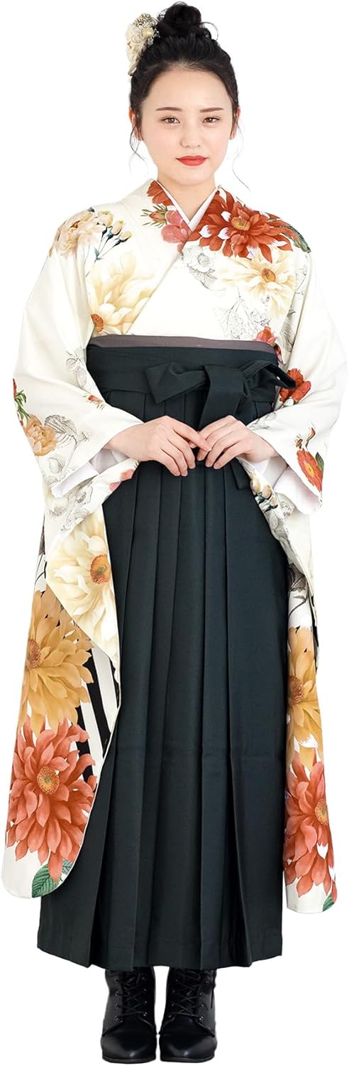 ハンドメイドシュシュM-4053♡花柄×ブラウンモカジョーゼット♡ ローズ