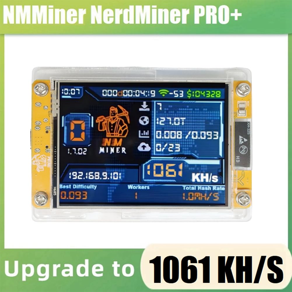 Jalzdieod 1060KH/S NMMiner Upgraded Harshrate 2.8 Inch Smart Display Bitcoin  Crypto Solo Lottery Miner : Amazon.ca: Electronics