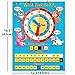 ZazzyKid Tell Time Teaching Clock for Kids: 12.6 x 16.5 inches Board with Magnetic Game Numbers