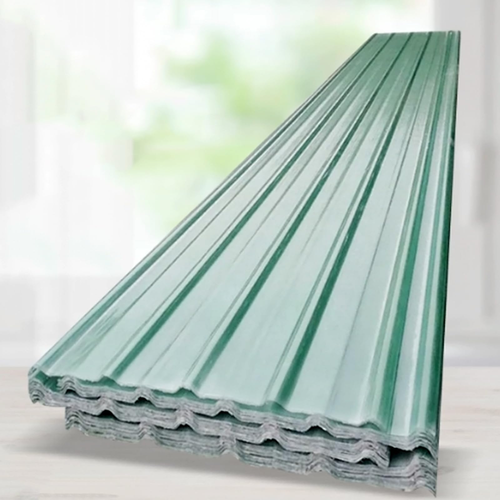 Panneaux de Toiture Transparente,Feuille de Toit Sunshine,Tôle Ondulée (2 Pcs,0.9x1.55m)