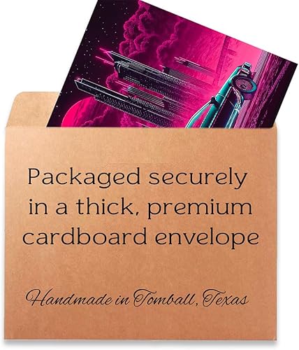 Miniatura 7 de Regreso al presente - Impresión Cyberpunk DeLorean de 11 x 14 sin marco, póster retro futurista de ciudad de neón, arte futurista para viajar en el