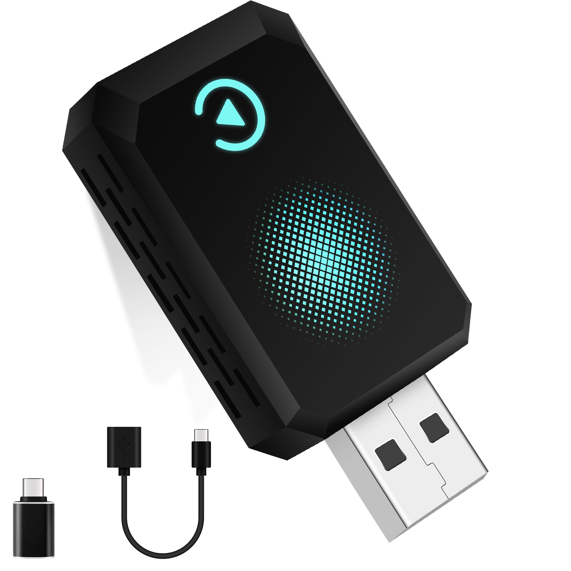Adattatore CarPlay Wireless, Compatibile con A-pple CarPlay, Plug and Play, Type-C/USB, Adatto A Oltre 800 Veicoli (blu)