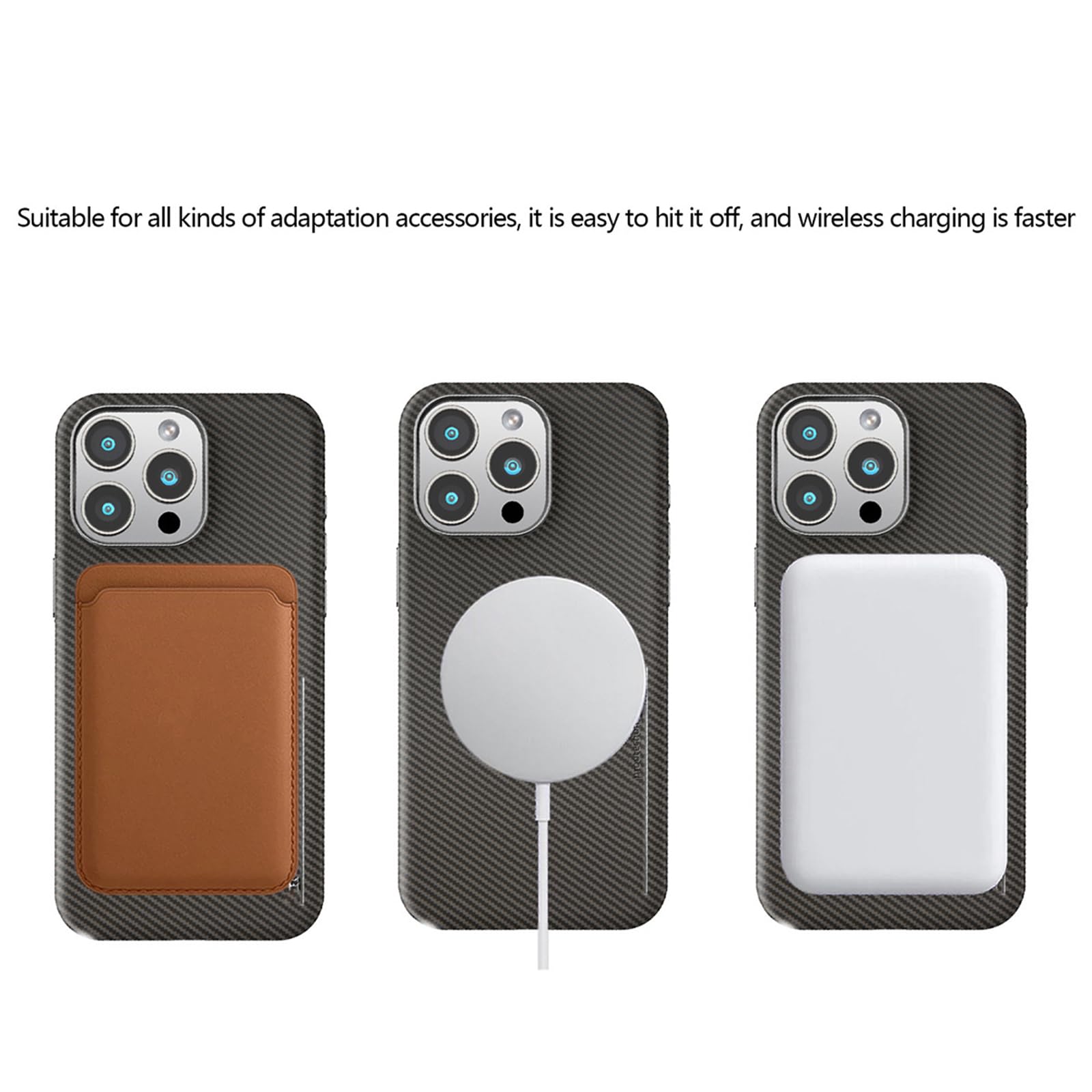 Magnetyczne skórzane etui na iPhone'a 16 Pro Max / 16 Pro/16 Plus/16, tekstura włókna węglowego, osłona zapobiegająca odciskom palców, design logo, smukłe, biznesowe etui ochronne, niebieskie
