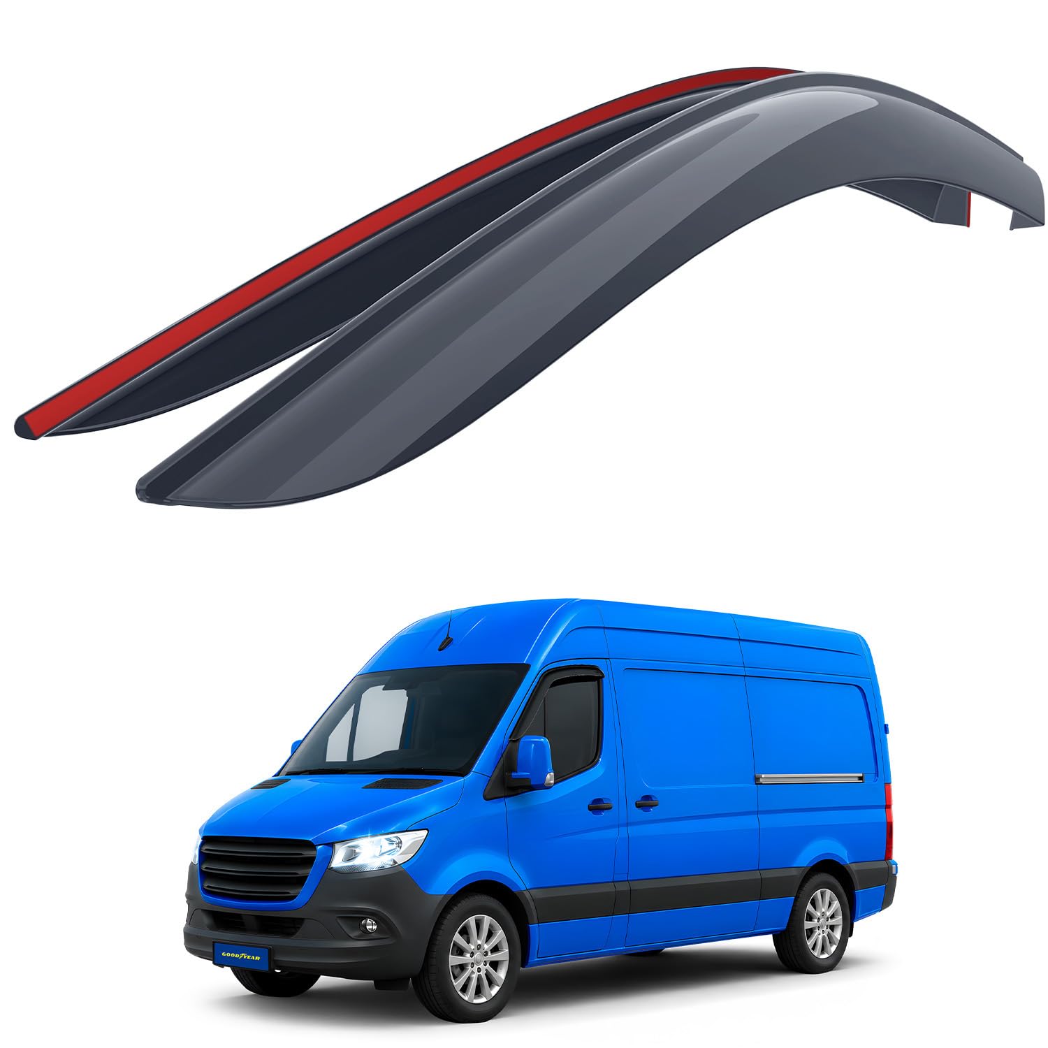 Goodyear Deflektory kompatybilne z Mercedes Sprinter 19-26 Naklejana 2 szt