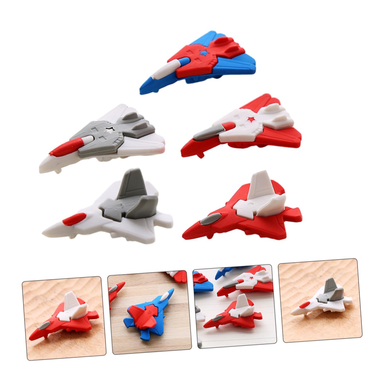 48 Pièces Gomme d'avion Petites Gommes pour Enfants Gommes pour Petits Enfants Kawaii Mini Étudiants Amusantes pour Étudiants Éducatives en Vrac