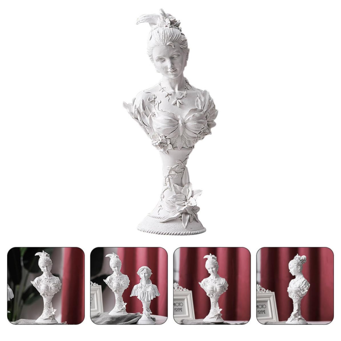 Dekorative Weibliche Harzfigur aus Kunstharz Nicht Verformbar Stabile Platzierung Elegante Heimdekoration und Einweihungsgeschenk für Frauen