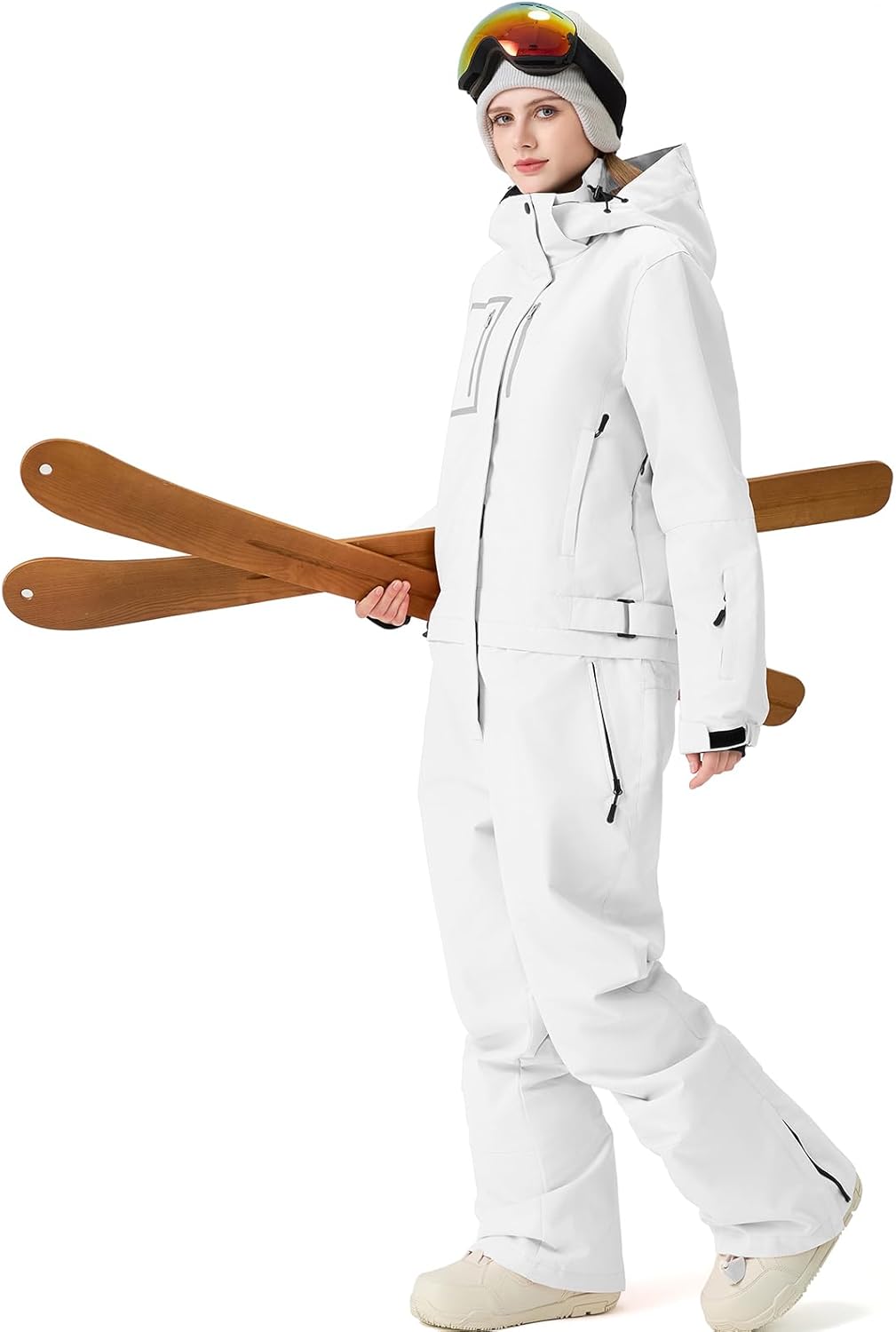 WOWULOVELY Women's Ski Suit One Piece Snowsuits Jumpsuits Windproof Waterproof Warm Breathable Snowsuit for Snow Sports - Image 4
