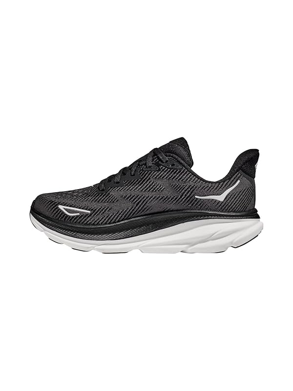 HOKA ONE ONE Clifton 9 Womens Shoes Size 9, Color: Black/White