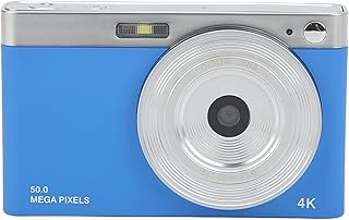 Fydun 4K Câmera Digital 50MP Vlogging Camera 2.88in IPS HD Mirrorless Camera AF Autofoco 16X Zoom para Macro Shooting (Azul)