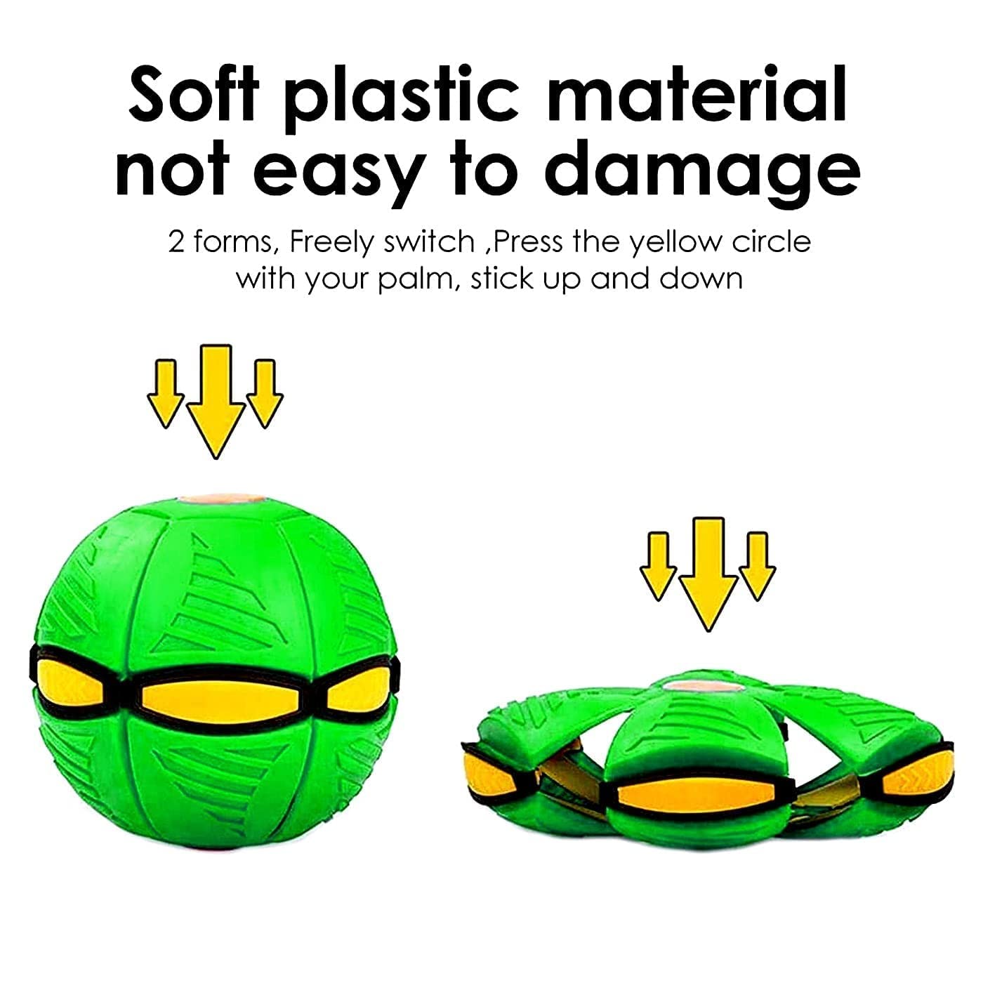 NIYANETAIL UFO Ball Interactive Flying Saucer Toy for Pet Training Outdoor Magic Game with Super Lighting Play for Fun with Family, Air Hover, Football Shock Proof for Kids (Green) 1