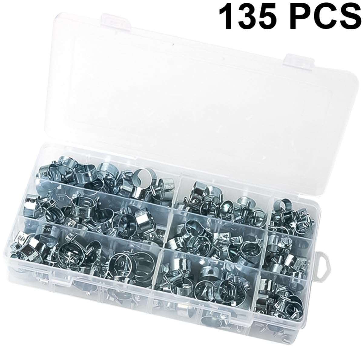 135 Pièces Mini Collier de Serrage Métallique Zingué