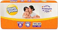 Fralda Pom Pom Protek Proteção de Mãe Hiper XG 60 Unidades