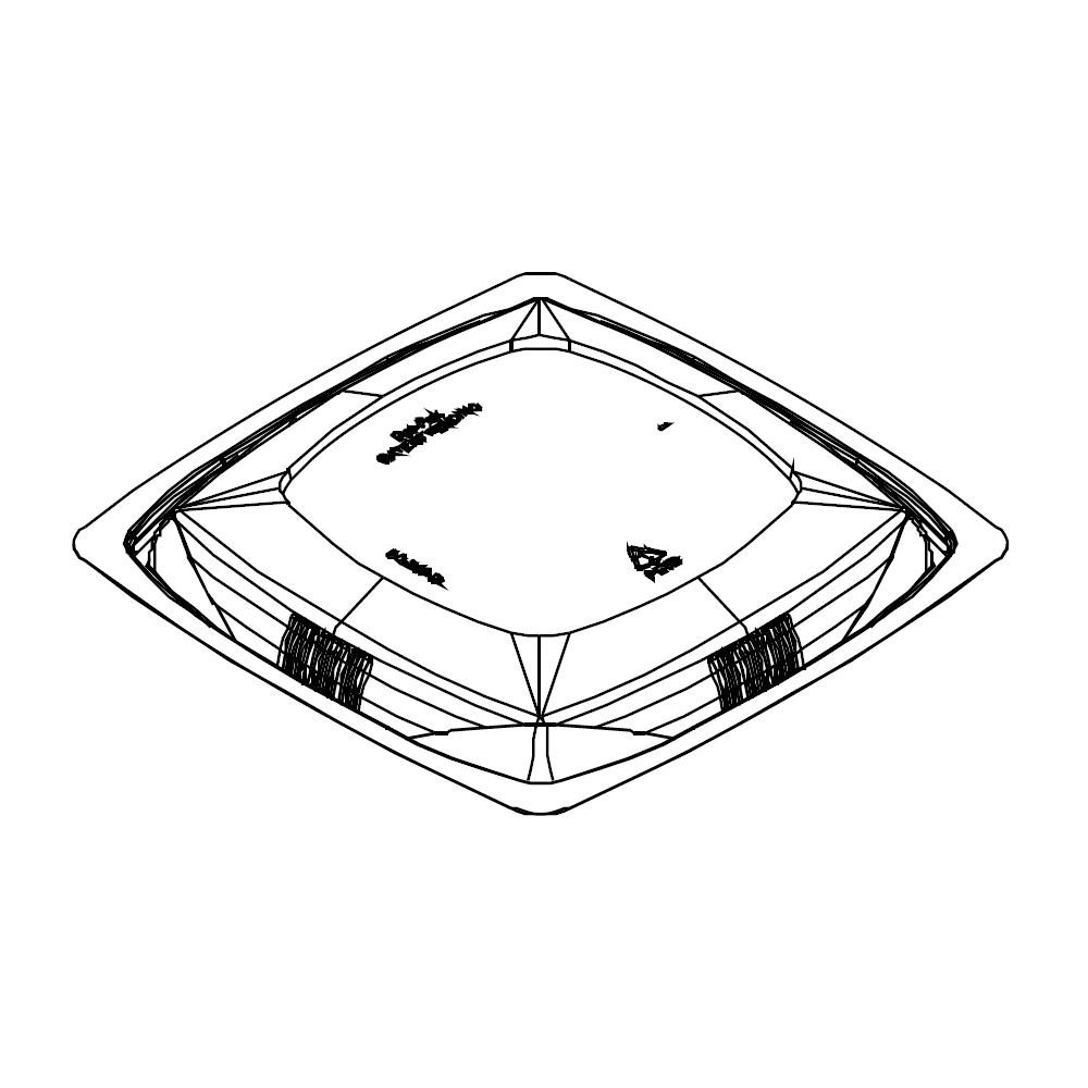 Par-Pak Dome Lid For 24-48 Oz Square Bowls - 300 / CS by Par Pak – Plastic, Pack of 300, Model 5DD200-DL