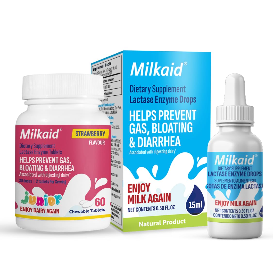 Milkaid Junior Lactase Enzyme Chewable Tablets