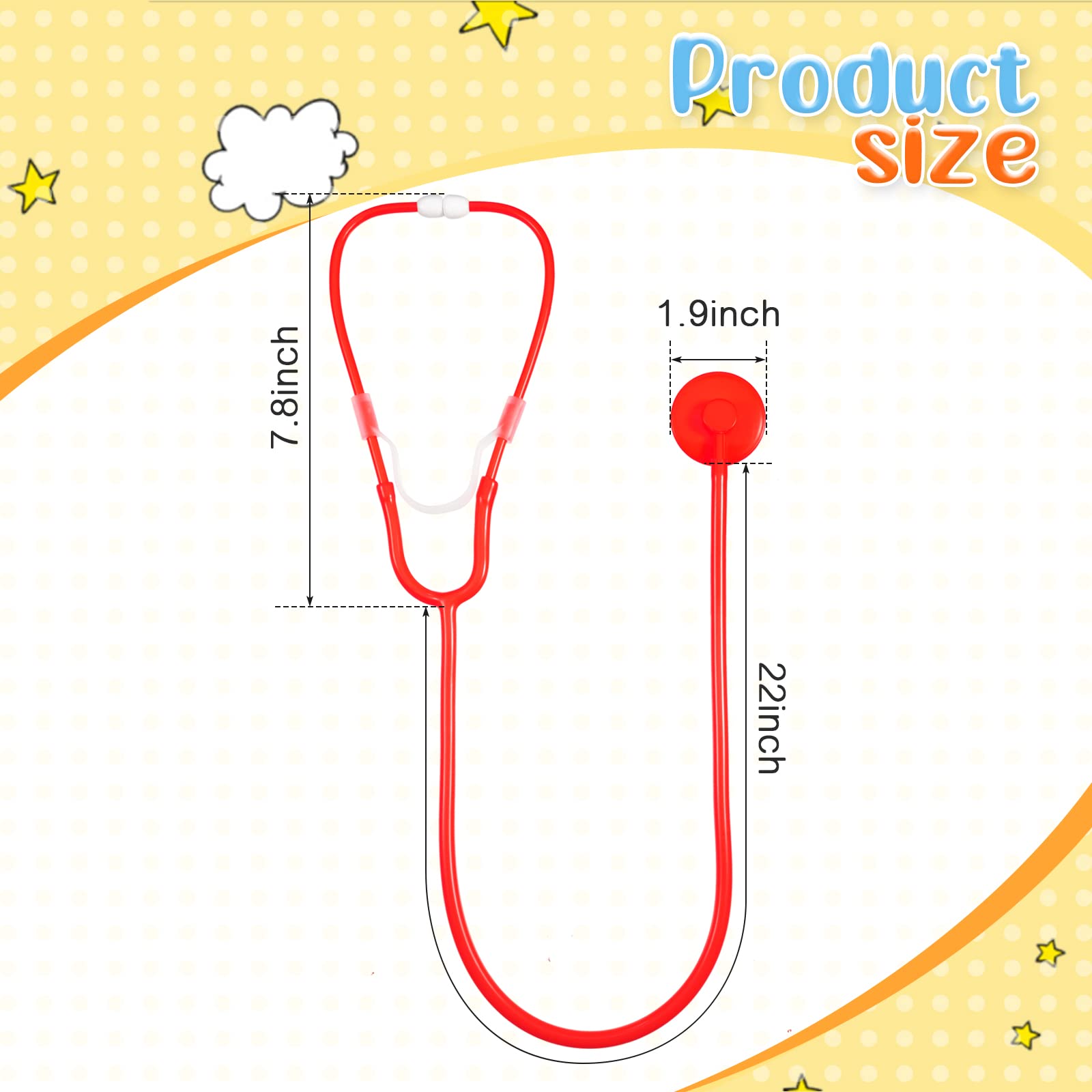 Leitee 50 Pcs Kids Stethoscope Real Working Stethoscope for School Role Play Doctor Nurse Cosplay Accessory(Multi Color)