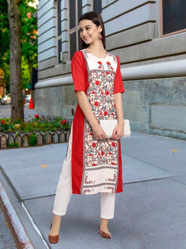 Pinkmint Women's Crepe Kurti For Women's Ll Traditional Kurti For Women Ll The Ultimate Kurti Collection (Pack Of 5)