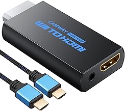 Wii to HDMI,Wii to HDMI Converter, 3.5mm Audio Converter Adapter for Wii,Wii Signal to 720p/1080p Video Converter Adaptor HD HDTV with HDMI Cable Support NTSC 480i 480p PAL 576i