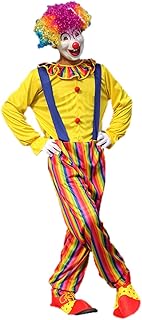 Carnival Clown Costume Amusement Park Clown Costume Masquerade Party Adult Clown Outfit Suit for Men