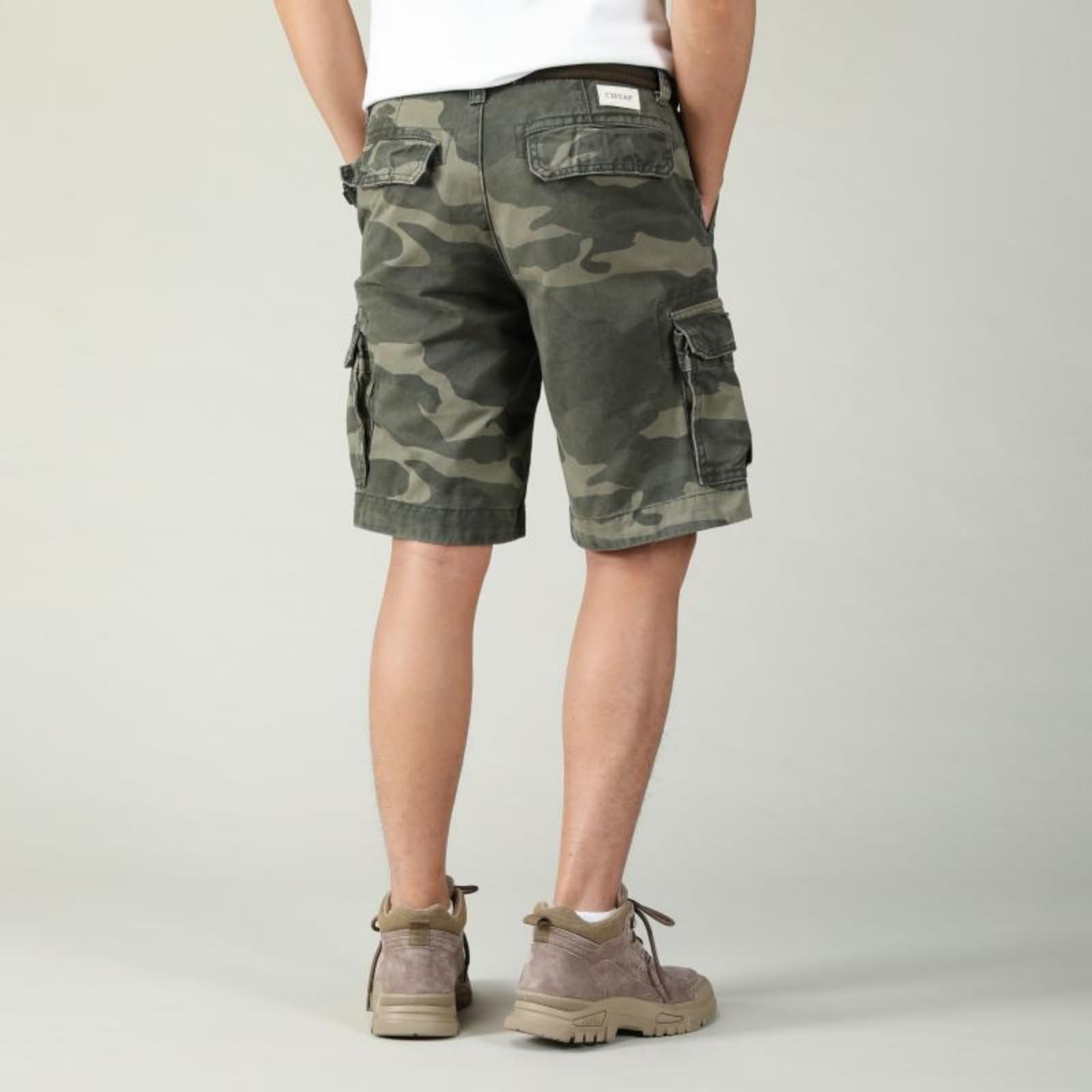 Morbuy Pantalones Cargo Hombre Cortos Verano, Pantalón Cargo Hombre con Multibolsillos Slim Fit Talla Grande Ligero Cómodo para Senderismo Trabajo Diario