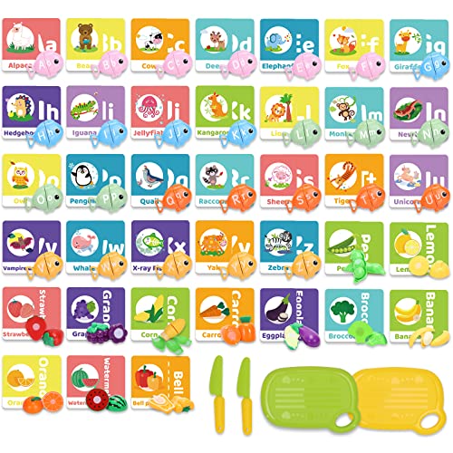 Tagitary Play Food Toy For Kids, Play Kitchen Accessories, Cutting Toy Food,115Pcs With Flash Cards And Storage Case, Educational Toy For Toddlers Gift For Boys And Girls #TOP1