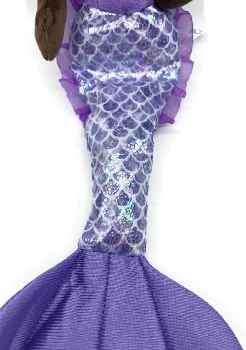 The Petting Zoo Mermaid Doll with Crab Stuffed Animal- Great Gifts for Girls, Plush Doll Mermaid with Crab Plush Toy-17 Inches (African American)
