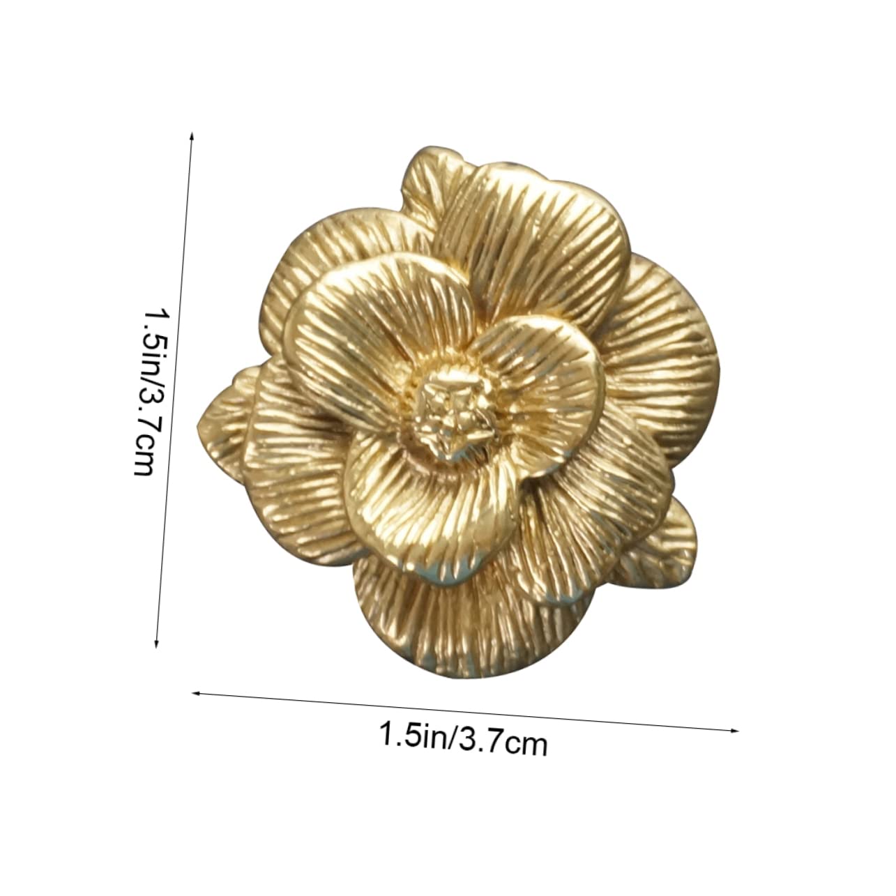 Gadpiparty 3pezzi Pomello Rame Forma Di Fiore Per Mobili Elegante Maniglia Per Armadi e Accessorio Decorativo Per Casa Design Raffinato e Resistente Adatto Armadi e Comò