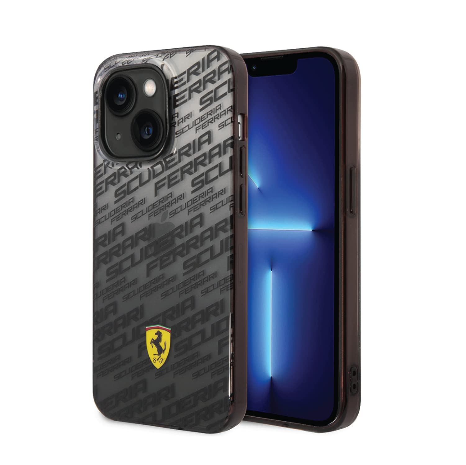 CG MOBILE Ferrari iPhone 14 Plus Case [Official Licensed] Grand PC/TPU Case Over Scuderia & Dyed Bumper Protective Case/Cover Designed for iPhone 14 Plus (6.7-Inch) 2022 - Black