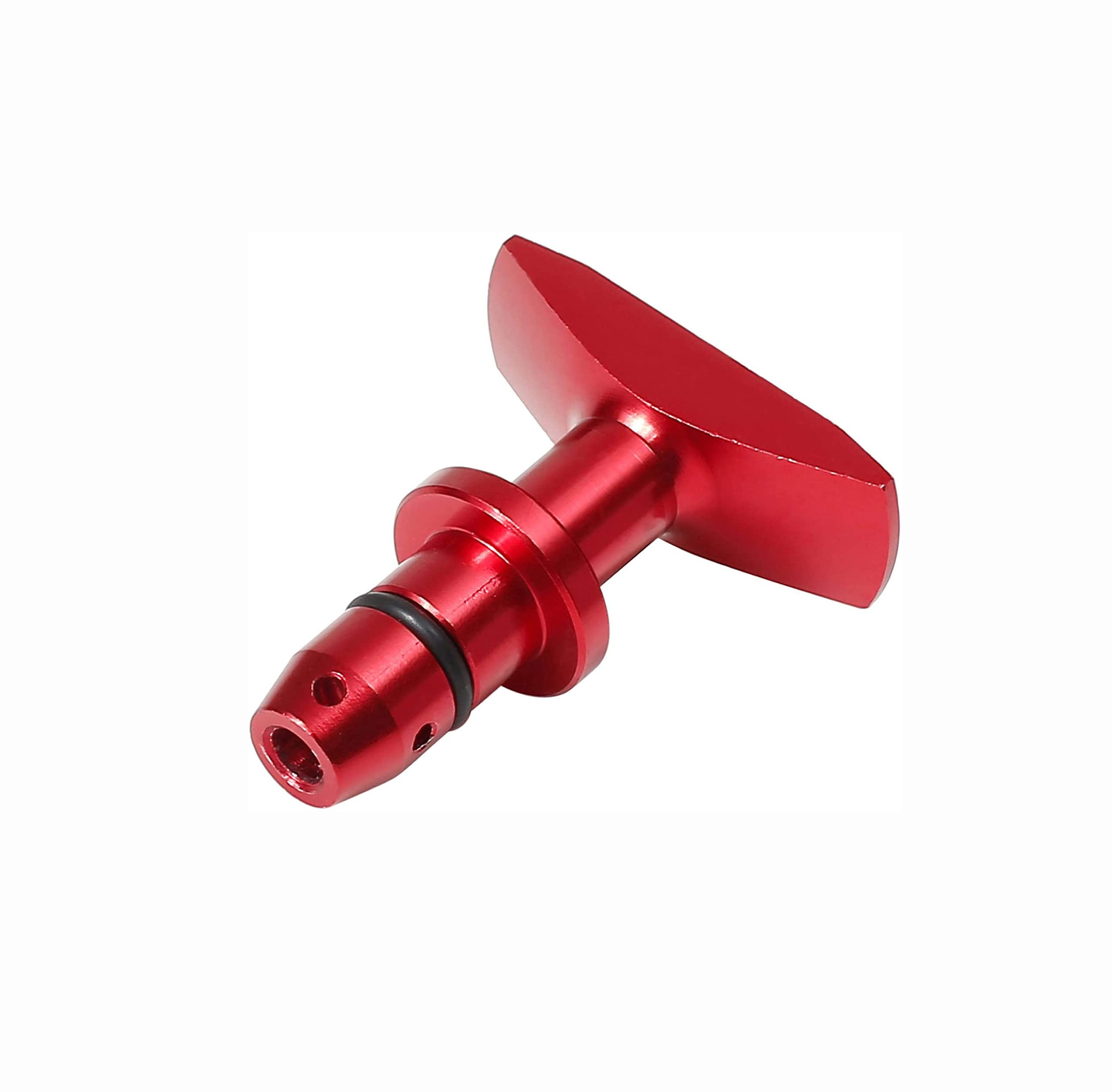 Tiardey Jauge d'huile de voiture avec poignée en alliage d'aluminium 4,5 mm pour GT V8 GT500 1999-2011 Rouge
