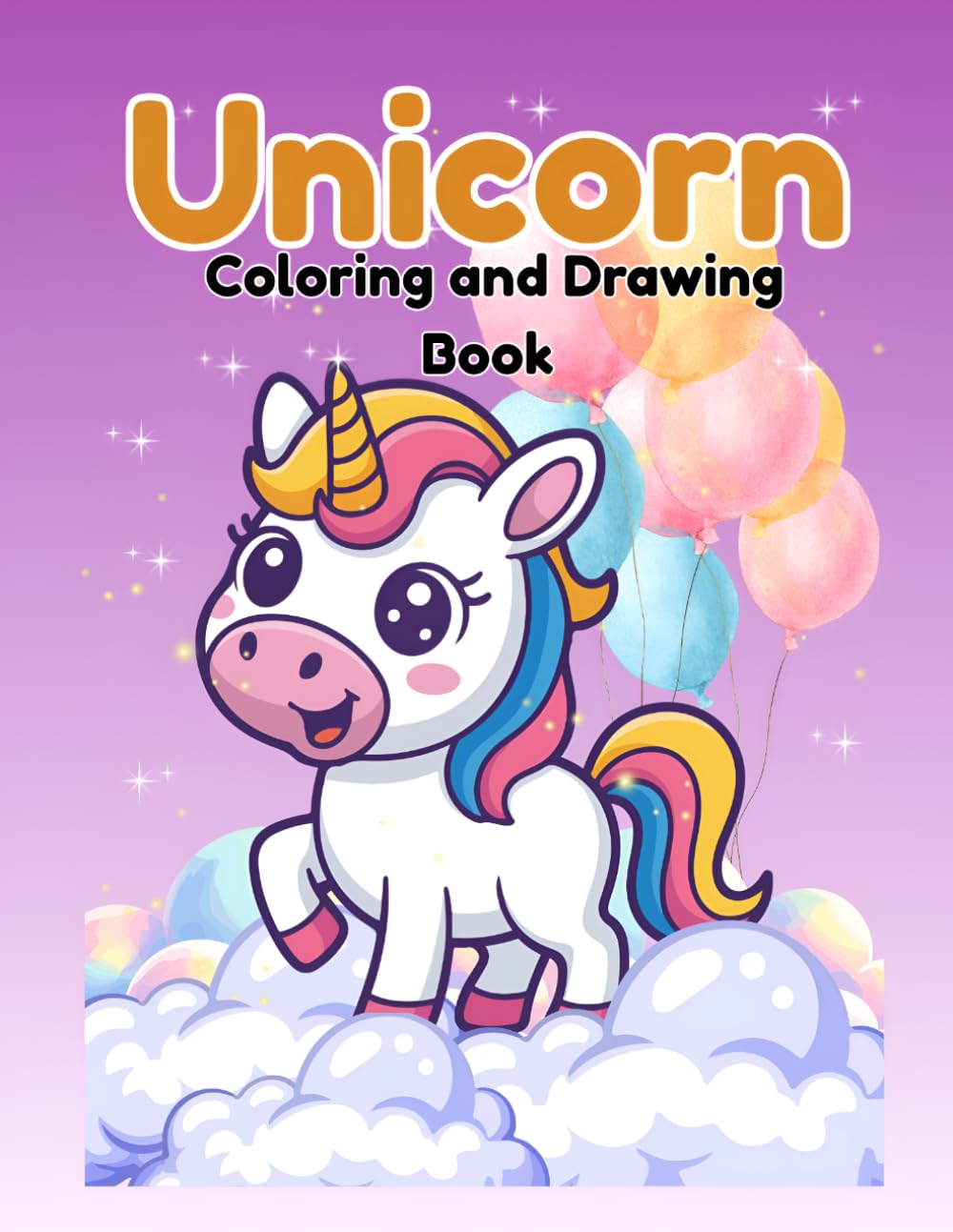 Pink Unicorns Coloring Book and drawing book: unicorns coloring book