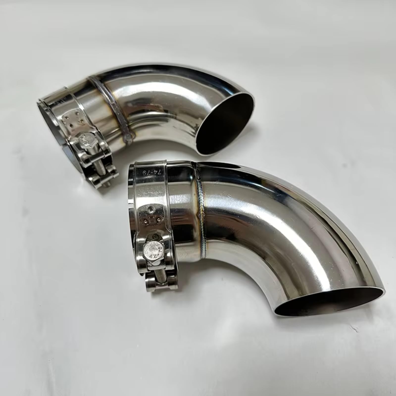 Tubo De Cola De Coche Repuestos Para Automóviles Supresor De Tubo Escape Conexión Codo Salida Acero Inoxidable Cola Tubo Escape(77mm)